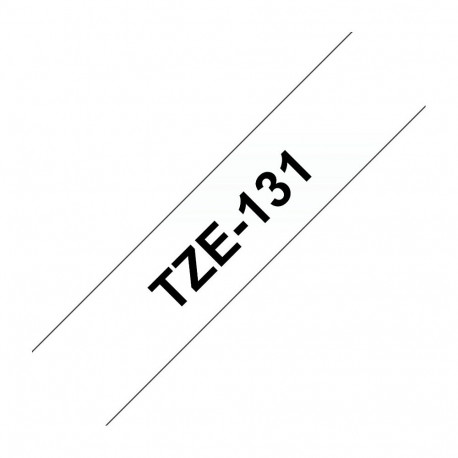 Brother etiketiteip TZE-131, must/läbipaistev