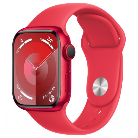 "Apple Watch S9 Aluminium Cellular 41mm Rot (Sportarmband rot) M/L NEW"