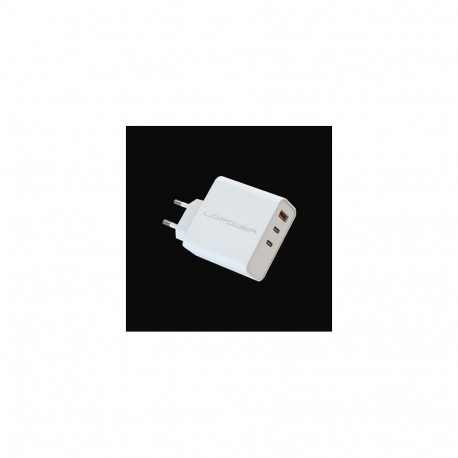 "LC-Power Charger 2x USB-C/USB-A 65W LC-GAN-65 Weiß"