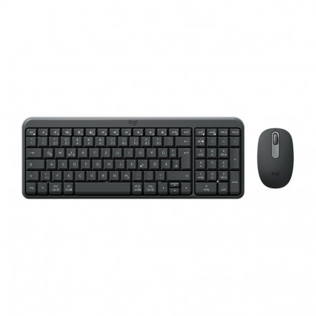 Logitech juhtmevaba klaviatuur ja hiir MK250 (DE), grafiithall