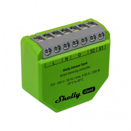 Shelly Dimmer Gen4 (green, multi-protocol connectivity)