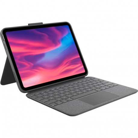 Combo Touch klaviatuurümbris iPad 10. põlvkond DE-klahvistiku paigutus kääride mehhanism, hall