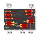 Einhell-KWB E-Case Electrical VDE Tool Case, 24 Pieces (Red/Yellow, with Tool Assortment for Electri