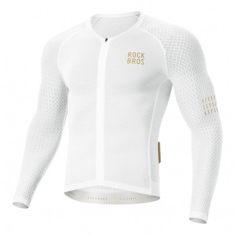 Rockbros YDCX008 Diamond Long Sleeve Cycling Jersey Size XL - White
