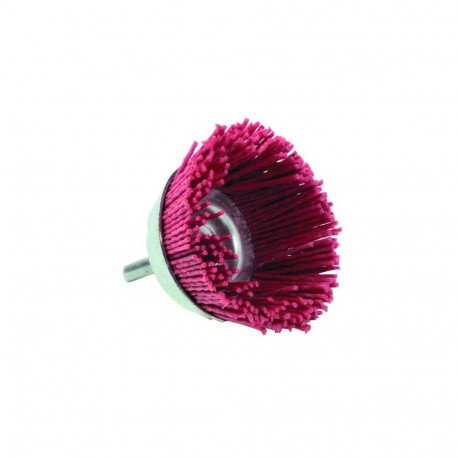 Nylon cup brush for drill, Ø45mm, 1/4" HEX shank (3pcs)