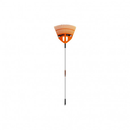 Plastic lawn rake. Aluminium shaft