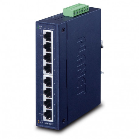 Planet tööstuslik kommutaator IGS-801T 8-Port Gigabit Ethernet