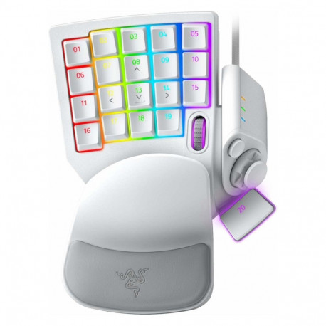 Razer mänguklahvistik Tartarus Pro, valge-hall