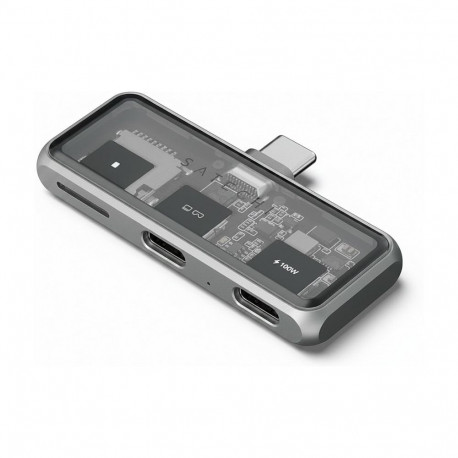 "Satechi USB-C PD Mobile XR Hub & MicroSD Card Reader space grey"