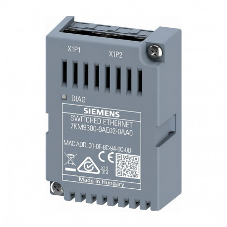 "SIEM 7KM9300-0AE02-0AA0 Erweiterungsmodul Switched Ethernet PROFINET V3, steckba"
