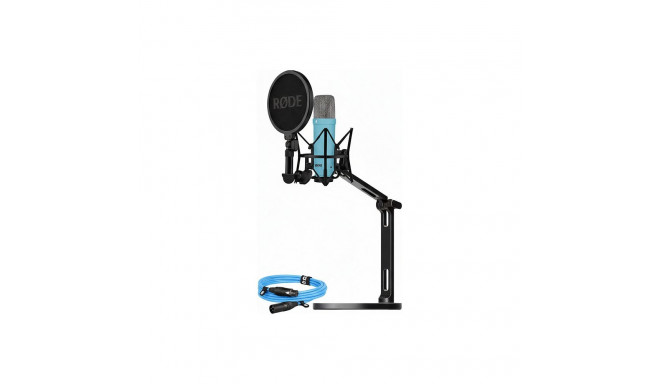 "RODE NT1 Signature+XLR-Kabel+Desktop Studio Arm hellblau Bundle"