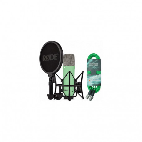 Rode NT1 Signature + XLR-kaabel + lauapealne stuudiojalg (heleroheline, komplekt)