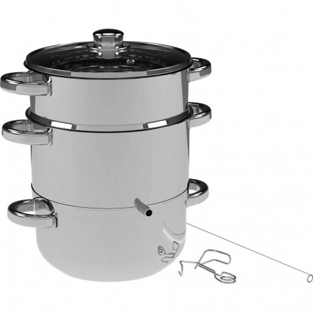 5 L Stainless Steel Steam Juicer with Steamer BROWIN 800505, 31.2x23.5x35 cm, 1.95 kg