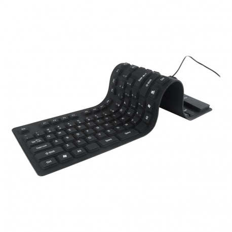 Gembird painduv klaviatuur KB-109F-B USB+OTG US layout, must