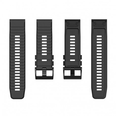 Hurtel Silicone Strap for Garmin Fenix 3 / 5X / 6X / 7X Pro - Black