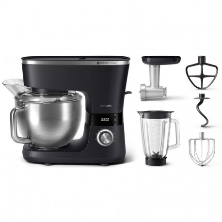 Philips Series 7000 Kitchen Machine HR7962/21, 5.5L Bowl, 8 speed settings, blender accessory, mince