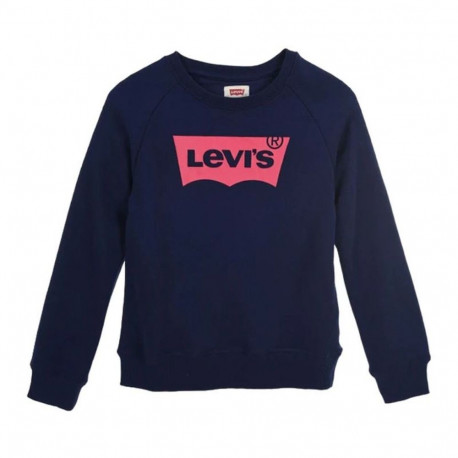 Kapuutsita dressipluus tüdrukutele Levi's Batwing Crewneck Sinine Tumesinine - 5 aastat