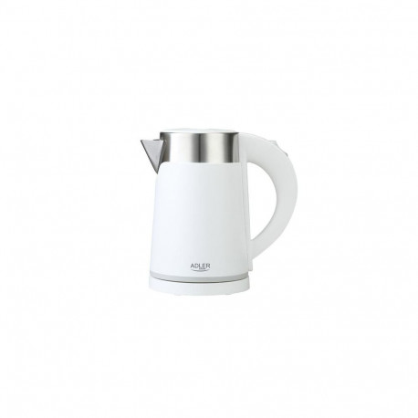 Adler AD 1372W electric kettle 0.6 L 800 W Metallic, White