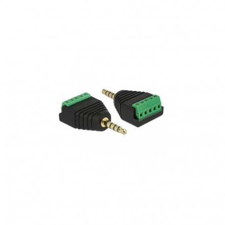 DeLOCK 65947 cable gender changer 3.5 mm Terminal Block Black, Green