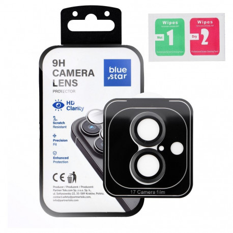 Camera Lens Protector BLUE STAR Easy Install for IPHONE 17 AIR black