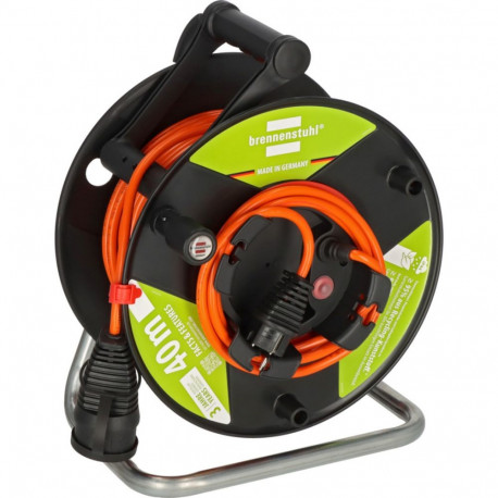 Garant G Bretec IP44 Gartenkabeltrommel, 1 Anschluss (schwarz/orange, 38 + 2 Meter)