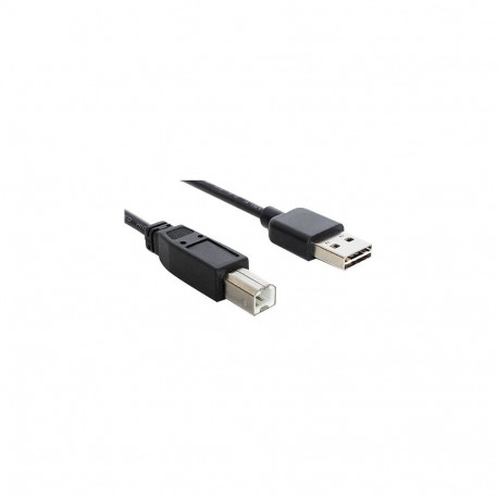 EASY-USB 2.0 Kabel, USB-A Stecker > USB-B Stecker (schwarz, 2 Meter, USB-A Stecker beidseitig verwen