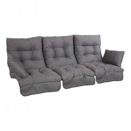 Cushion swings ROMA 108x56xH10cm, dark grey, 3pc
