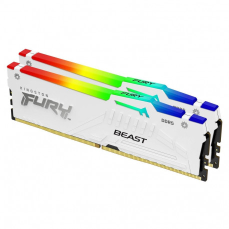Kingston mälumoodul FURY Beast 32GB DIMM 5600MT/s DDR5 CL40 2 tk komplekt RGB XMP, valge