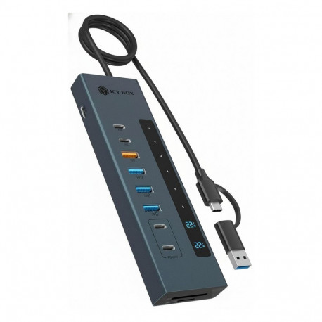 IcyBox jaotur 11-in-1 USB 3.2 Type-C ja kaardilugeja