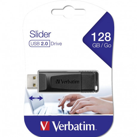 Verbatim Store n Go Slider 128GB USB 2.0 mälupulk 49328