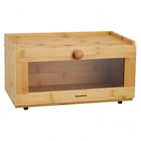 Klausberg leivakast kb-7924 bambusest akrüülist esiosaga 40×24,5×19cm