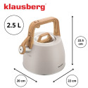 Klausberg teekann 2.5l, beež