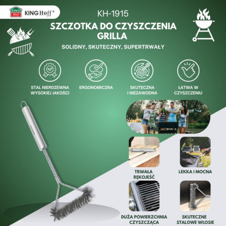 Kinghoff grillipuhastushari kh-1915 41,5cm roostevaba teras