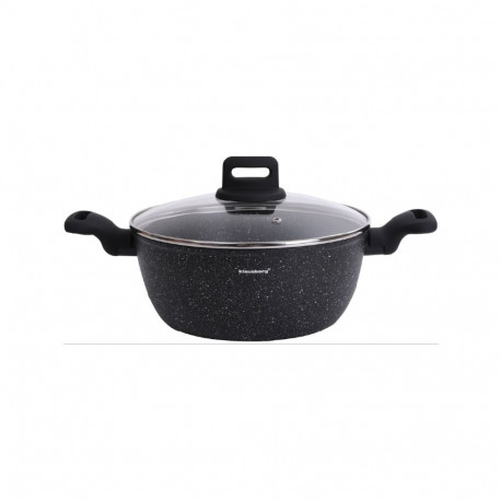 Klausberg pott 24cm 3,79l, must marmormustriga