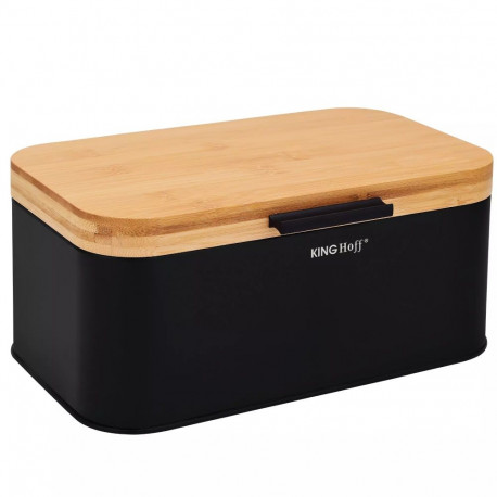 Chlebak czarny, stal 30x20x14cm kinghoff