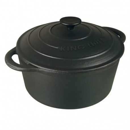 Garnek, żeliwo, śr.21cm 2,4l, czarny kinghoff