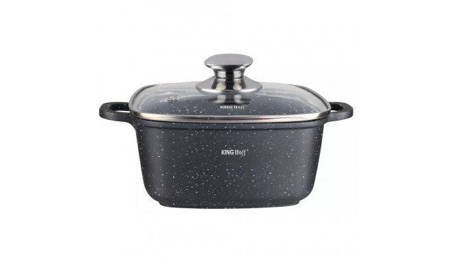 Kinghoff pott marmorkattega 3,7l, must