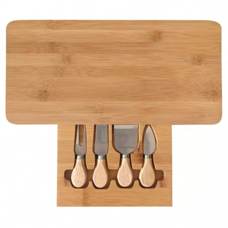 Deska do krojenia z zestawem akcesoriów do serów, bambus kinghoff