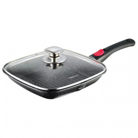 Kinghoff pann 24x24x4,5cm alumiiniumist kaanega, must