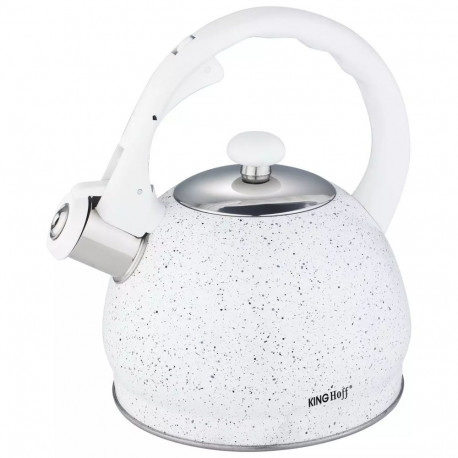 Czajnik tradycyjnystal 2l biały marmurek kinghoff
