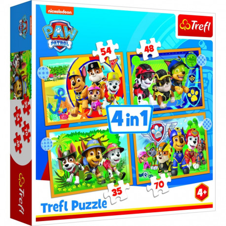 TREFL PAW PATROL Puslede komplekt 4 in 1 Käpapatrull