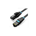 PATCH CABLE CAT.6 UTP/0.5M BLACK IBJBD VENTION