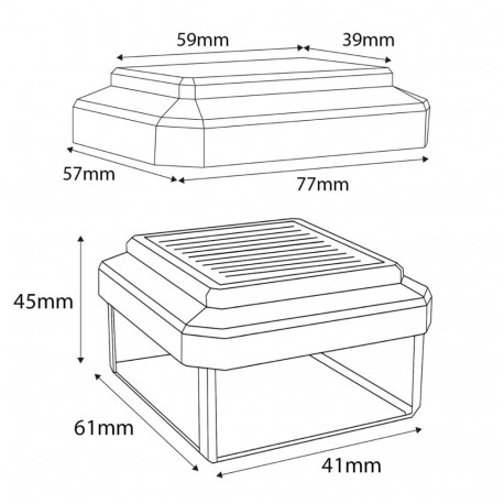 Outdoor Lighting - GreenBlue Solar LED Pole Light GB125 WW, 3200K, 60x40mm