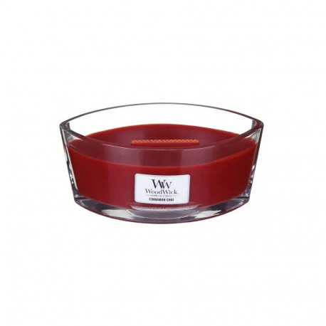 WoodWick Cinnamon Chai scented candle with wooden wick 453,6 g