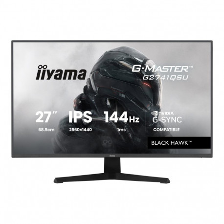 IIYAMA mängurimonitor G2741QSU-B1 G-Master Black Hawk 27" IPS FreeSync 2560x1440 144Hz 300cd/m HDMI 