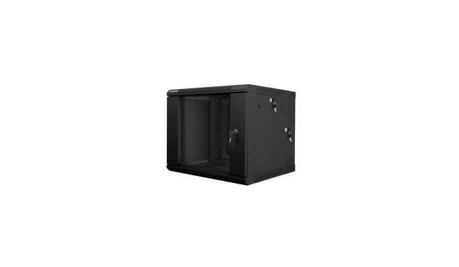 Seinakapp kaheosaline 19'' 9U 600x600mm, must
