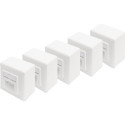 Digitus CAT.6A data connection socket, surface-mounted, shielded, 2x RJ-45 LSA (white, 5 pieces, cla