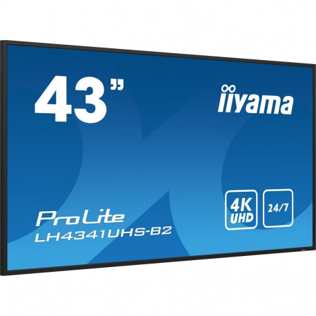 ProLite avalik ekraan LH4341UHS-B2, must (läikiv), UltraHD/4K, IPS, meediamängija
