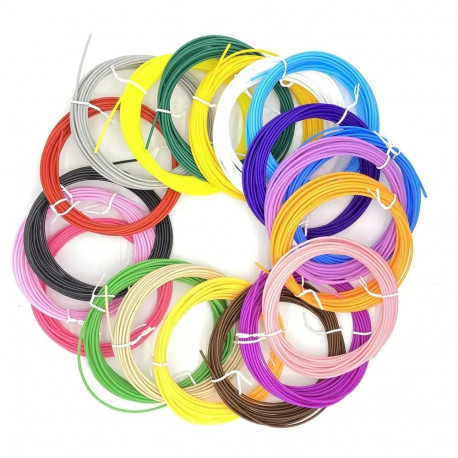 Fusion 3D-printimispliiats PLA-filament 20 värviga 1,75 mm | 5m