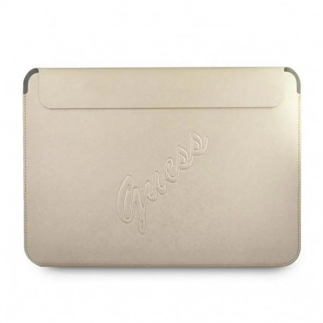 Guess Saffiano Script laptop sleeve 13" gold